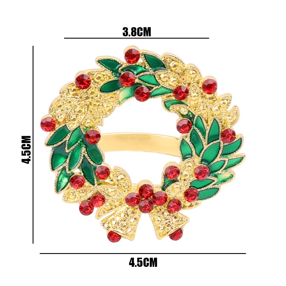 Christmas Napkin Ring Holders Metal Xmas Tree Elk Napkin Buckle Home Christmas New Year Party Dinner Table Decoration Supplies