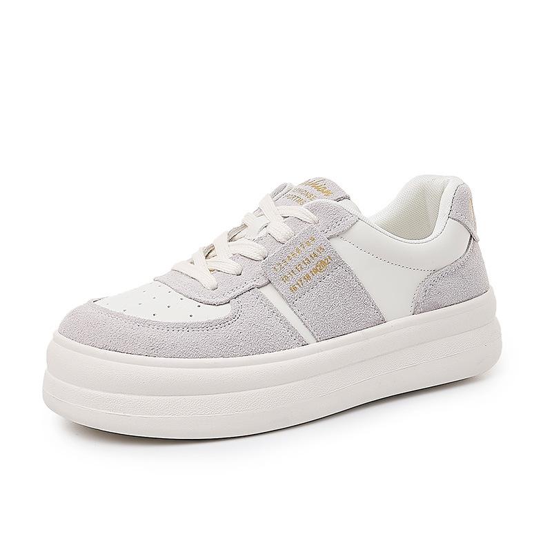 Stylish and Simple Little White Shoes 2025 Summer New Small Thick Sole Comfortable and Versatile Light Casual Big Head Women's Shoes