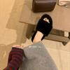 Grape Mother Has The Same Style In Winter, Fluffy~ Warm And Wide, With Heightened Thick-Bottomed Fluffy Slippers For Women
