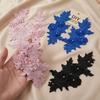 Exquisite Beaded Lace Patches Elegant Flower Embroidery Applique Wedding Attire