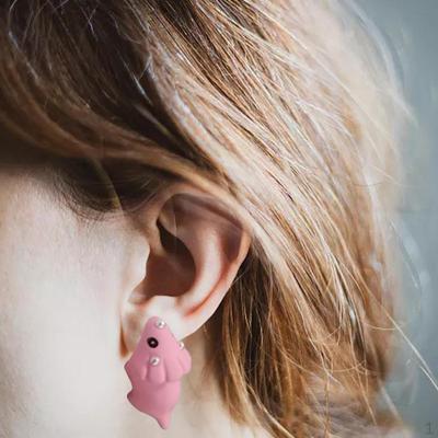 Clou d'oreille Animal Mignon Ctoon Mode Simple Mordant, pour Cadeaux