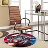 1pc Anime Cartoon Design Round Carpet  Office Chair Mat, NonSlip Rug for Home Decor