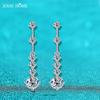 JH 3CT Orecchini a Bottone in Argento Sterling 925 con Moissanite per Donna Eleganti Pendenti Orecchini Oro Bianco 18K DVVS1 Gioielli Pregiati Regalo di Natale