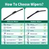 Front Rear Silicone Coating Wipers for Jeep Renegade 2015 - 2026 Car Wiper Windshield Windscreen Blades Accessories 2025 2024