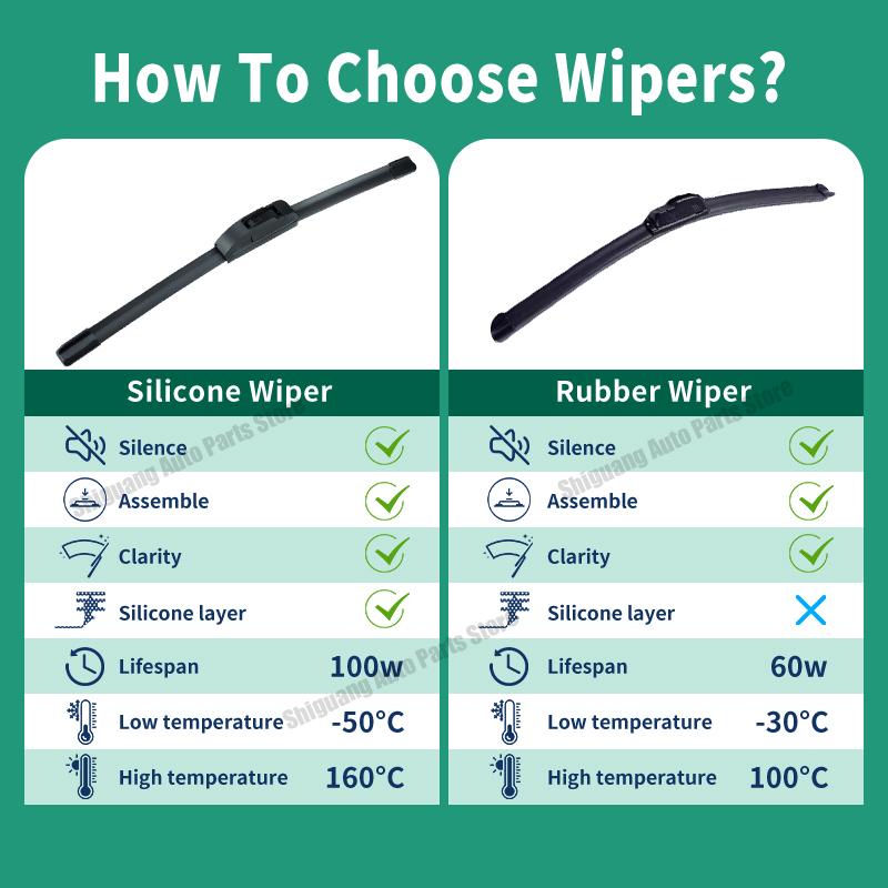 Front Rear Silicone Coating Wipers for Jeep Renegade 2015 - 2026 Car Wiper Windshield Windscreen Blades Accessories 2025 2024