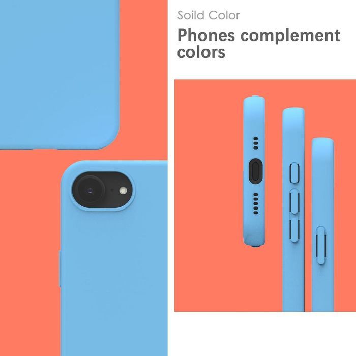 Coque de protection - BOOLING - pour iPhone 16e - Silicone Antichoc - Anti-Rayures - Bleu