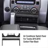 2x Carbon Fiber Front AC Console Panel Sticker Trim For TOYOTA TUNDRA 2014-18