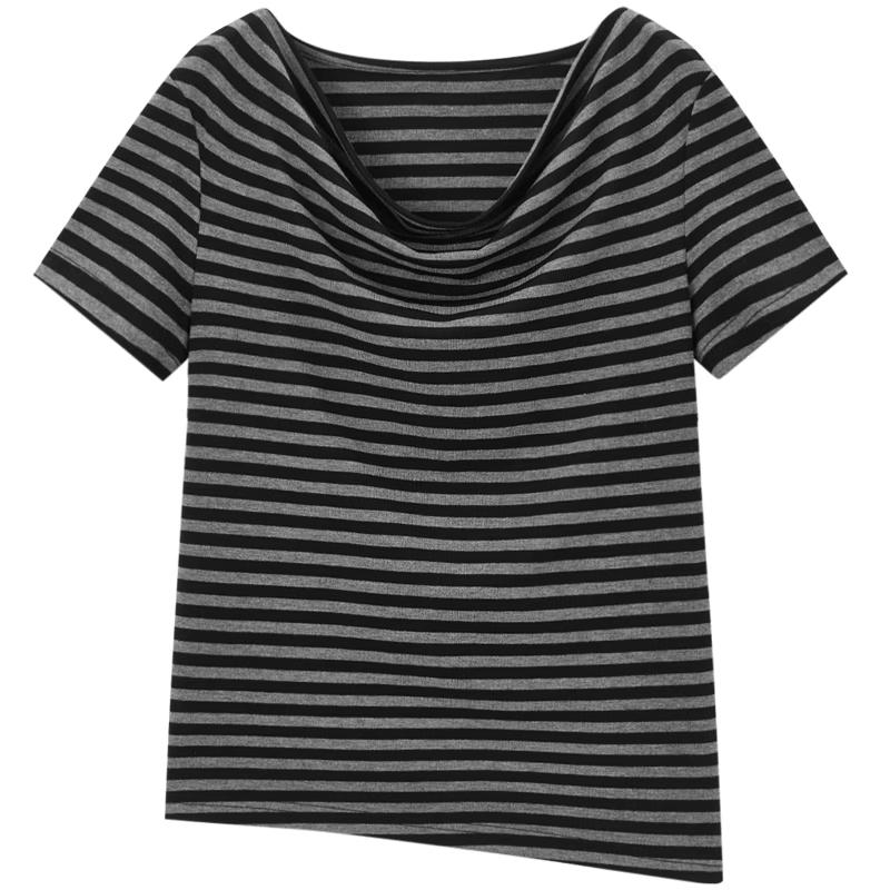 EICHITOO Women s Striped Short Sleeve T-Shirt L