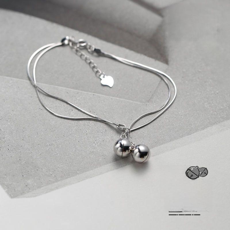 Double-Layer Bell Bracelet: Women's Korean Retro Style, No-Fade, Harajuku-Inspired for Stylish Trends.