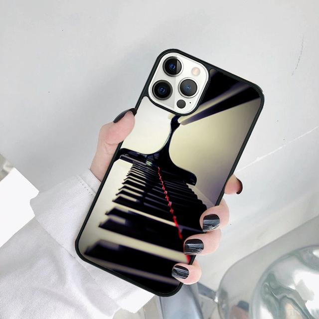 Hudební klavírní klávesa Pouzdro na telefon Kryt Pro iPhone 17 Air 15 16 14 11 12 13 Pro MAX Plus
