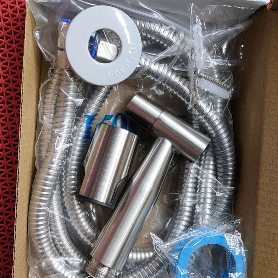 304 Stainless Steel Matte Black Bidet Spray Gun Toilet Set - Silent Companion