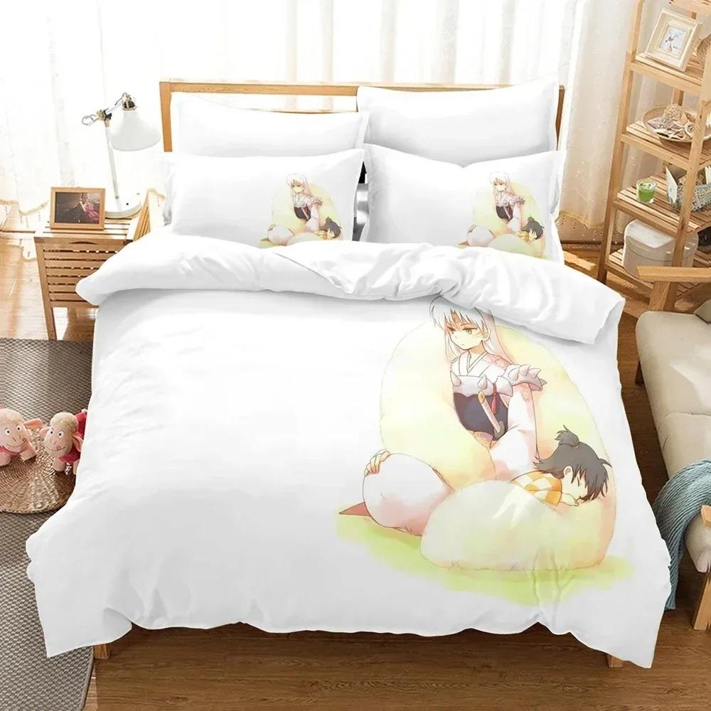 Comforter 3D Lnuyasha Bedding Sets With Twin Full Queen King Bedclothes