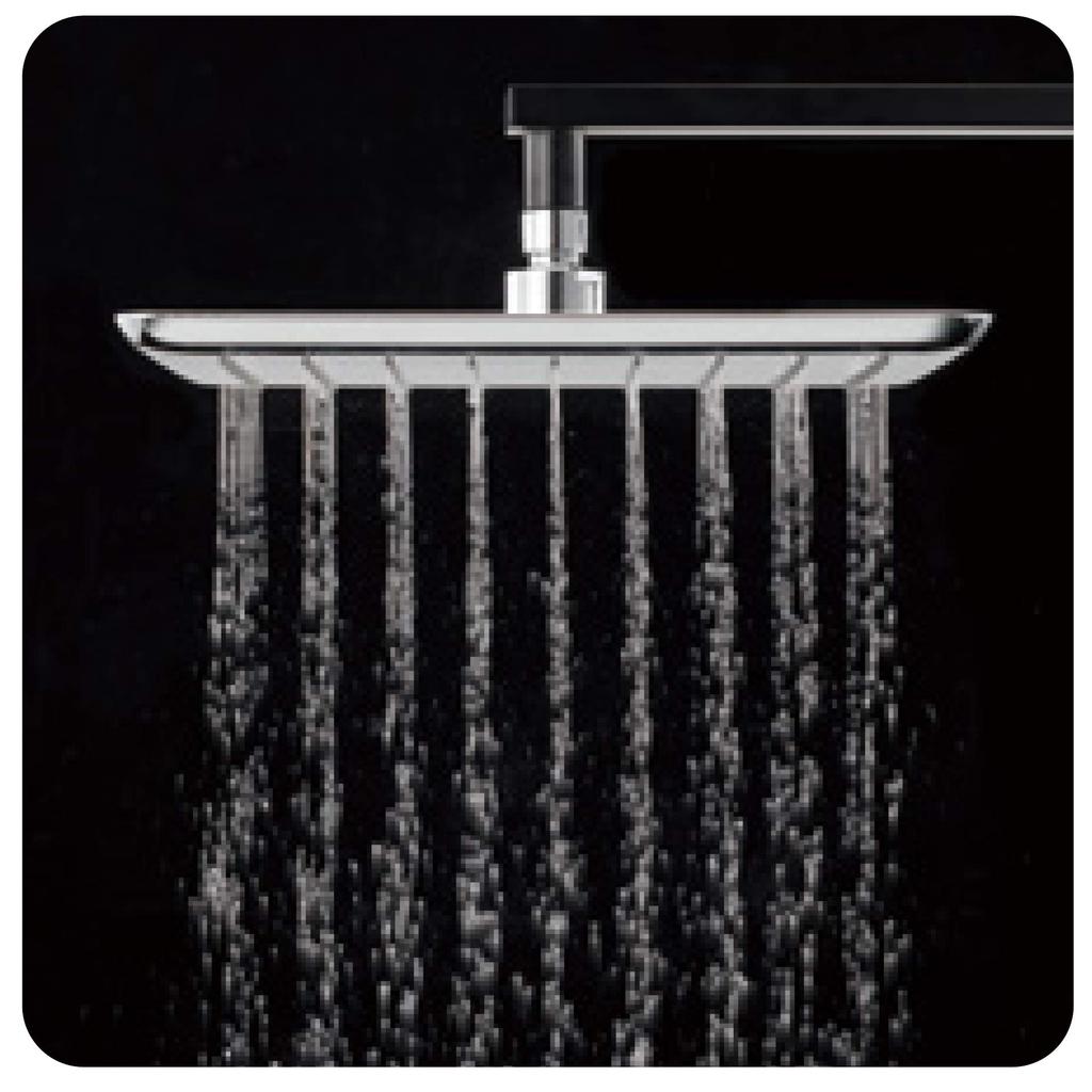 Sanei Rotating Shower Adjustable Air with Bubble S1045F2 Head, Angle, Water-Saving, E-Shower Included,