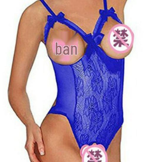 European & American Open-Bust Sexy Bodysuit Lingerie Set