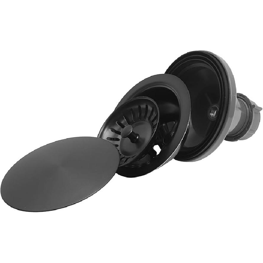 

Золотой слив для кухонной раковины, Сливной узел для кухонной раковины, Золотой сетчатый слив для раковины с отверстием 3 1/2 с декоративной плоской крышкой чёрный