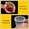 Disposable Plastic Sauce Cups with Lids - Small Chili Oil & Seasoning Container for Commercial Use.