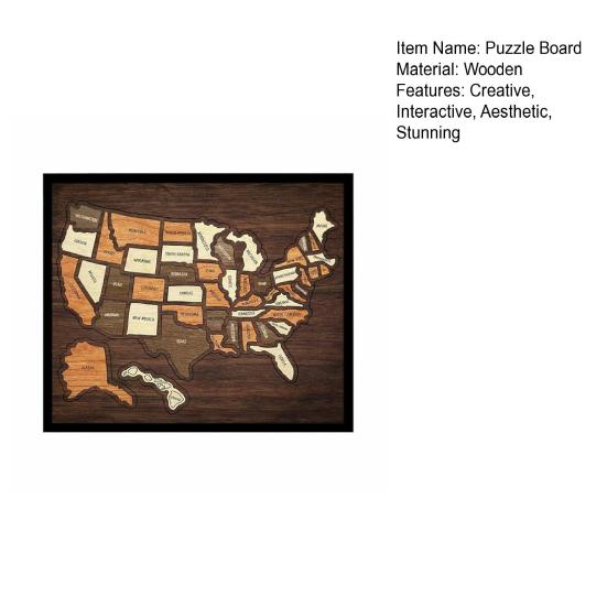 Holz USA Reise Puzzle Board State Reise Tracker Wanddeko Interaktives Reise Souvenir für Zuhause Büro Geschenk für Reisende