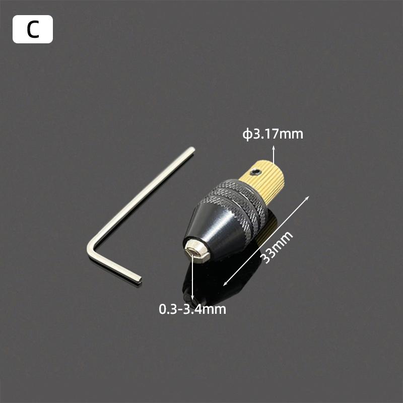 Micro Mini Drill Chuck Adapter 0.5-3.2mm Brass Collet Bit M7/8×0.75 Nut Electric Motor Shaft For Dremel Rotary Tools Power Tools