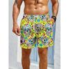 Personalized Skull Print Men's Casual Fashion Loose Shorts Outdoor Gym Men's Beach Trunks Swimming Trunks