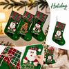 Green Christmas Stocking Hanging Ornament for Home Holiday Decor