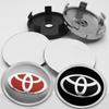56mm Car Wheel Hub Center Cap Aluminum Metal Logo Stickers For Toyota Rav4 Corolla Camry Aqua Auris Cross Yaris TRD Prius GR