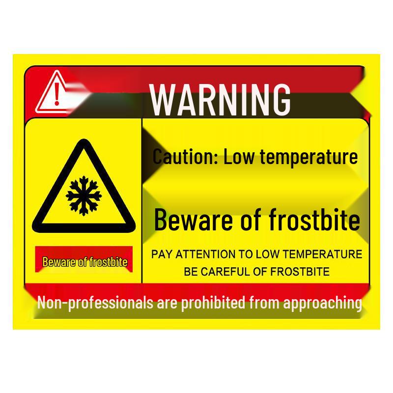 Aluminum Low Temperature Warning Sign