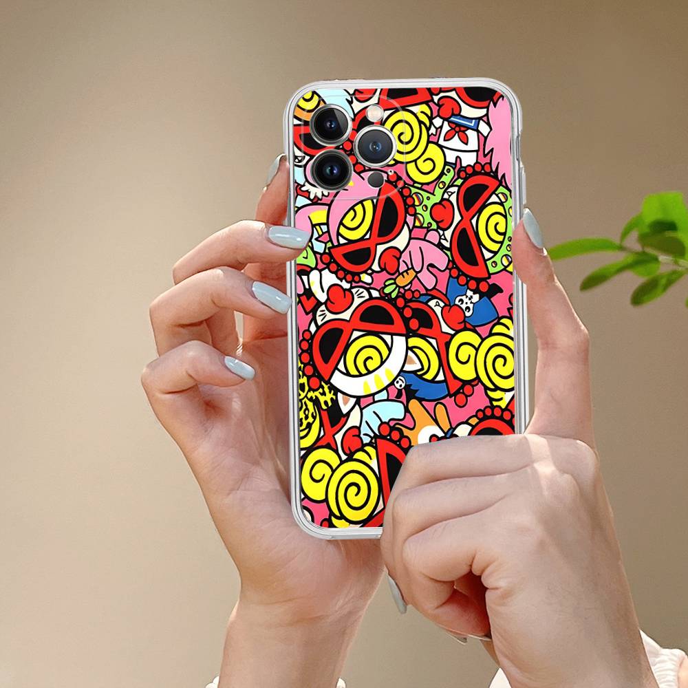 H-Hysteric Cute M-Mini For IPhone 17 16 15 14 13 12 11 Pro Max Plus Transparent Soft TPU Phone Cover