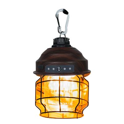LED Vintage Lantern Outdoor Hanging Camping Lanterns Portable Rechargeable Tent Light with Carabiner Antique Night