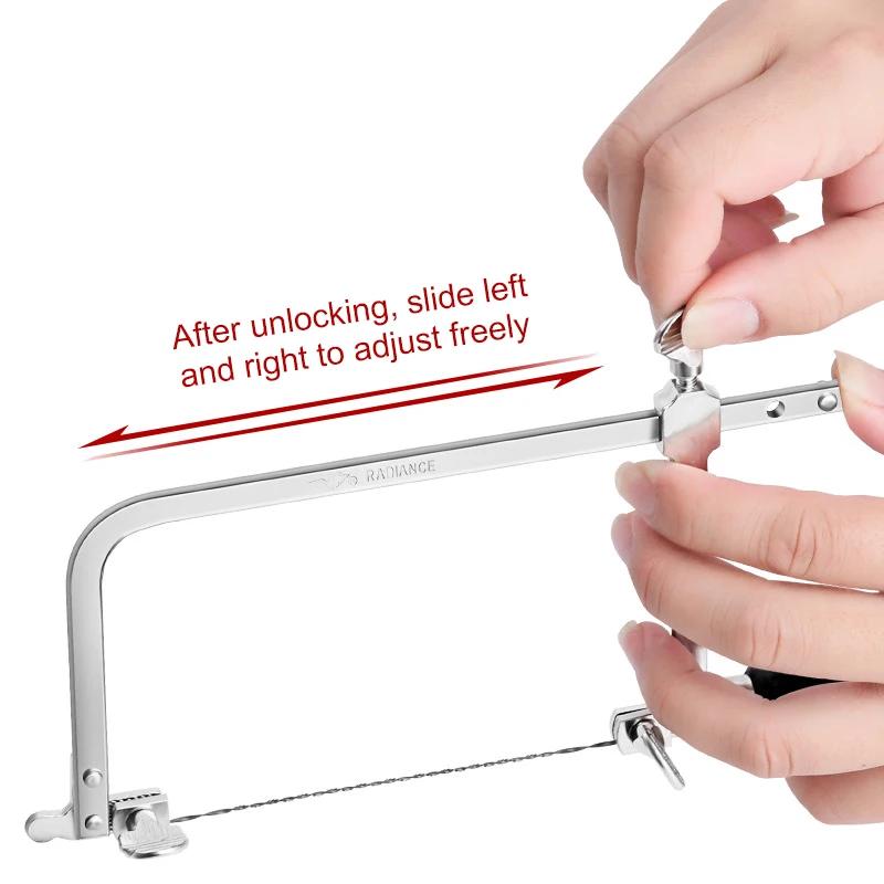 Portable Mini U-shape Saw Bow Adjustable Frame Multifunctional Jewelry Making Tools Wood Metal Jewelry Craft Cutting Saw