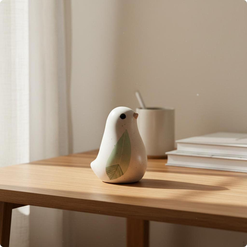 Ceramic Bird Figurine Nordic Ornament Desktop Decoration Home Decor for Desk, Room,