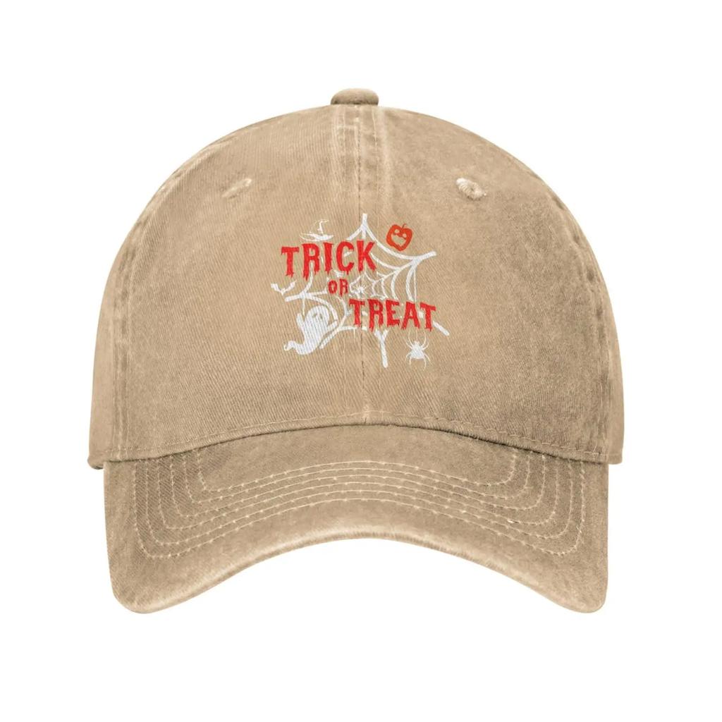 Trick Or Treat Baseball Cap for Men Women Vintage Trucker Hat Golf Hats Dad Caps Fashion Unisex