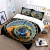 Astrological Trio Clockwork Design  Kid'S And Adults' Bedroom Decor, Exquisite Three-Piece Bedding Set Gift