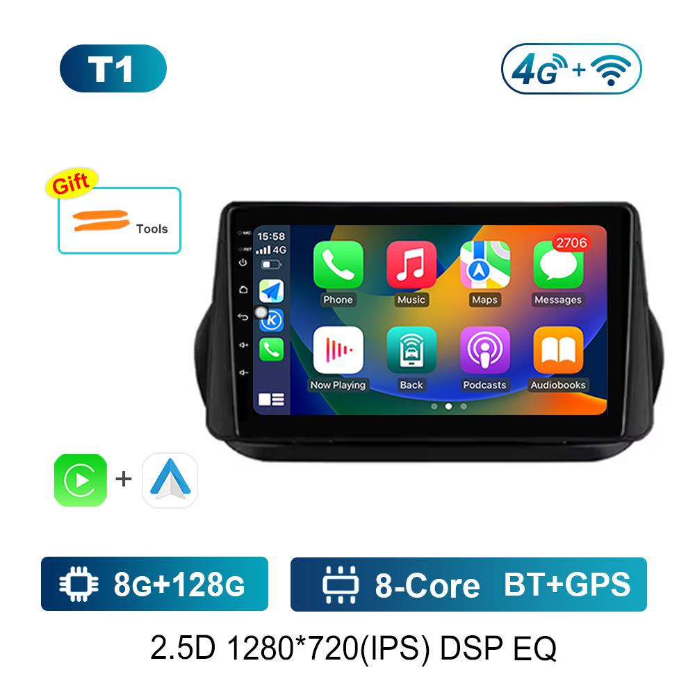 Android OS for Fiat Fiorino Qubo for Citroen Nemo for Peugeot Bipper 2008 - 2017 Carplay GPS Car Video Multimedia Player WiFi BT