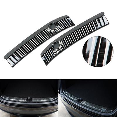 Car Accessories Rear Trunk Sill Guard Cover Car Door Edge Protector For Tesla Model 3/Model Y Auto Rear Bumper Foot Plate 2Pcs