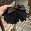 Elegant 3D Lace Bow Ponytail Claw Clip - Korean Style Solid Color Hair Accessory for Women