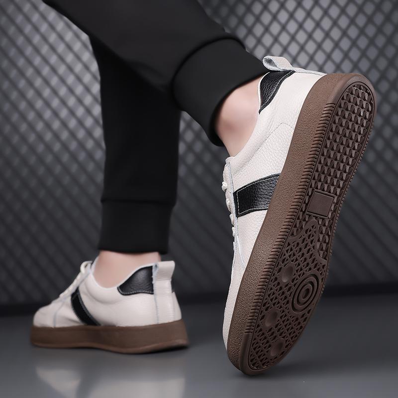 Fashion Mens Classic Sneakers Leather Casual Outdoor Shoes Non-Slip Breathable Luxury Brand Footwear Top Quality Handmade Walking Shoe