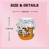 925 Silver Bee Honey jar Yellow series pandent Charm Fit Bracelet DIY Bead Ms Premium Jewelry Valentine's Birthday Gift