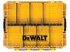 DeWalt Tough Case (Medium) with Dividers, Organizer Tool Box, Storage Case, Transparent Lid, Detachable Tray, Stackable Storage, Screws, Bits, Small P
