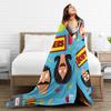 Super Warm Blankets Camping Anime Bobs Funny B-Burgers Throw Blanket Movie Flannel Bedspread For Home Decor Trend Sofa Bed Cover