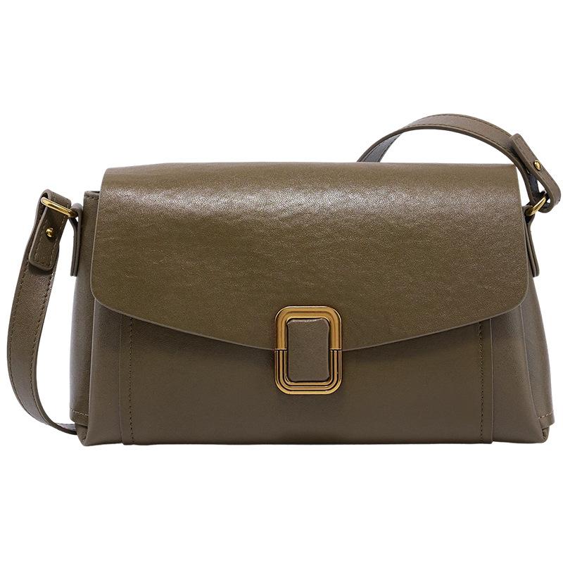 

Одноплечевая сумка кроссбоди Модная женская сумка из натуральной кожи Маленькая квадратная сумка Сумка-тоут Сумка премиум-класса зелёный