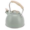 Whistling Teapot 3L Light Green Flat Bottom Stainless Steel Engineering Plastic Handle Tea Kettle for Home
