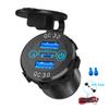 12V-24V 60W Trojitá USB Zásuvka do Autozapalovače PD3.0 & Dvojitá QC3.0 s Dotykovým Spínačem Rychlonabíjecí Adaptér Autobus Přívěs Lodě