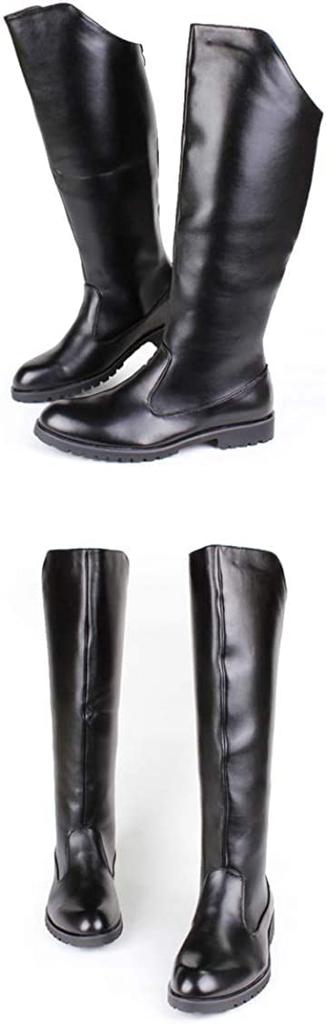 Cnstone Herren Lange Stiefel, Reitstiefel, Jockeystiefel, Reiterschuhe, Militärstil, Cosplay, Mode, Visual Kei, Gothic-Stil (Größe 43/26.5cm)