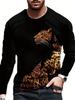 Fashion Lion 3D Printing Men's Long Sleeve T Shirt Autumn Pullover Comfortable Fit Street Casual Oversized Harajuku Shirt Tops