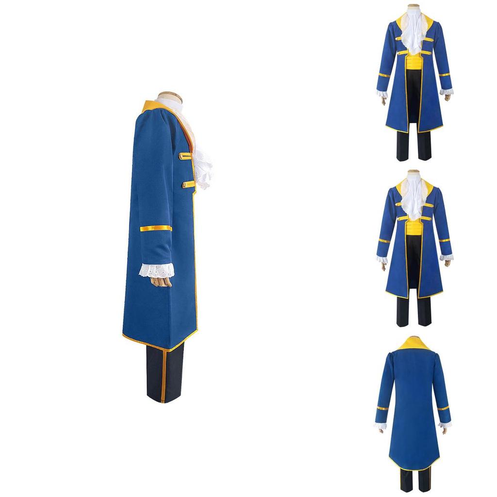 Adult Beauty And The Beast Prince Adam Cosplay Costume Men Halloween Party Suit Exquisite Workmanship