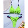 New Sexy Solid Splicin Bikini Set Women's Swimsuit Two-piece Triangle Halter Swimwear Bathing Suit Brazilian Biquinis