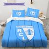 Racing Club De Lens Pattern Bedding Quilt Set Home Decoration Gift (1 * Duvet Cover + 2 * Pillowcase Without Core)