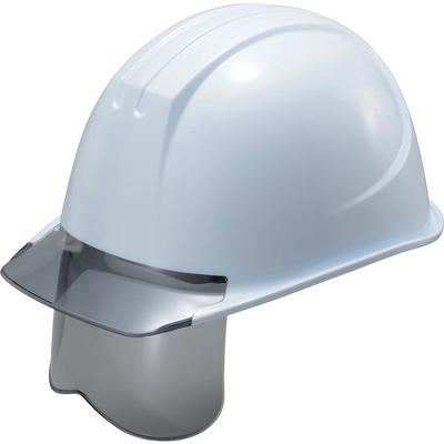 Tanizawa Airlight wyposażony w hełm z osłoną Gray Shield i białymi okapami, z przezroczystym daszkiem w kolorze szarym, certyfikacja krajowa przeszła pomyślnie Produkt ST#161VJ