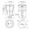 Auto 220V Runde Rocker Dot Boot LED Licht Kippschalter SPST EIN/AUS Elektrische Steuerungen 12V KCD1