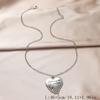 Chic Rhinestone Heart Slogan Necklace